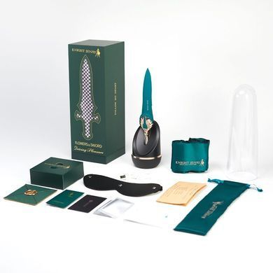 Изысканный вибратор Knight Jenay FLOWERS & SWORD, маска, лента и лубрикант в комплекте SO6557 фото Купить   Knight Jenay (Китай) 4 804 грн