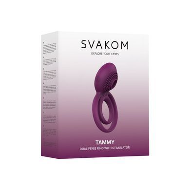 Подвійне ерекційне кільце з вібрацією Svakom Tammy Violet SO4853 фото Купити Подвійне ерекційне кільце з вібрацією Svakom Tammy Violet  Svakom (США) 2 632 грн