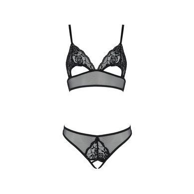 Комплект із бралету з ажурним ліфом та відкритими трусиками Passion CHRISTA SET Open Bra L/XL black SO5759 фото Купити Комплект із бралету з ажурним ліфом та відкритими трусиками Passion CHRISTA SET Open Bra L/XL black  Passion (Польща) 1 690 грн