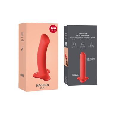 Фаллоимитатор Fun Factory MAGNUM, оранжевый, очень гибкий, длина 18,3 см, диаметр 3,7 см SX0985 фото Купить   Fun Factory (Німеччина) 1 662 грн