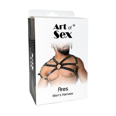 Мужская портупея Art of Sex - Ares , натуральная кожа, цвет Черный, размер XS-M SO9662 фото Купить   Art of Sex  1 570 грн