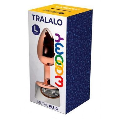 Металлическая анальная пробка Wooomy Tralalo Rose Gold Metal Plug Size L, диаметр 4 см, длина 9 см SO7426 фото Купить   Wooomy (Іспанія) 646 грн