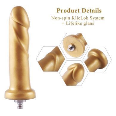 Золотий фалоімітатор Hismith 6.8&Prime; Golden Silicone Dildo, система KlicLok SO6202 фото Купити Золотий фалоімітатор Hismith 6.8&Prime; Golden Silicone Dildo, система KlicLok  Hismith (Китай) 1 819 грн