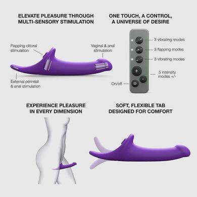 Вибронасадка для страпона с вакуумной стимуляцией Strap-On-Me Multi Orgasm Dildo L Purple SX4034 фото Купить Вибронасадка для страпона с вакуумной стимуляцией Strap-On-Me Multi Orgasm Dildo L Purple  Strap-On-Me  7 599 грн