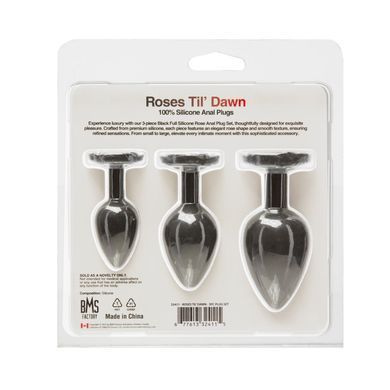 Набір силіконових анальних пробок BMS Roses Til&rsquo; Dawn Silicone Anal Plug Kit (пошкоджене паковання!!!)