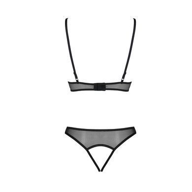 Комплект із бралету з ажурним ліфом та відкритими трусиками Passion CHRISTA SET Open Bra L/XL black SO5759 фото Купити Комплект із бралету з ажурним ліфом та відкритими трусиками Passion CHRISTA SET Open Bra L/XL black  Passion (Польща) 1 690 грн