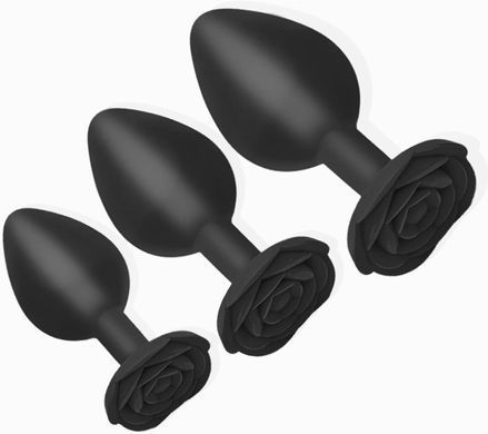 Набір силіконових анальних пробок BMS Roses Til&rsquo; Dawn Silicone Anal Plug Kit (пошкоджене паковання!!!)