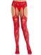 Колготки Leg Avenue Net Stockings with Attached Garter Belt One Size Red SX2751 фото 4