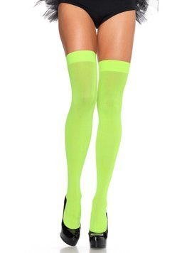 Щільні неонові панчохи Leg Avenue Nylon Thigh Highs Neon Green, one size SO7984 фото Купити Щільні неонові панчохи Leg Avenue Nylon Thigh Highs Neon Green, one size  Leg Avenue (США) 276 грн