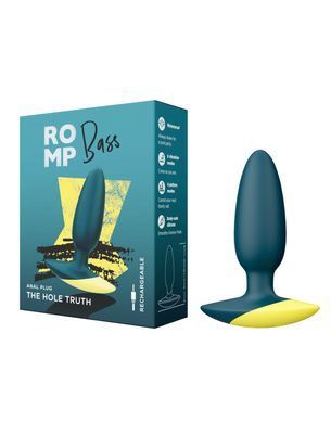 Анальная вибропробка Romp Bass Dark Green, силикон, перезаряжаемая, макс. диаметр 3 см SO8737 фото Купить   Romp (Німеччина) 1 108 грн