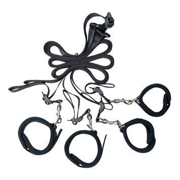 Розтяжка на ліжко Punishment - 5-Piece Bed Restraint Kit - Black SX2229 фото Купити Розтяжка на ліжко Punishment - 5-Piece Bed Restraint Kit - Black  Punishment (Канада) 2 004 грн