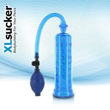 Вакуумна помпа XLsucker Penis Pump Blue для члена довжиною до 18см, діаметр до 4 см E22147 фото Купити Вакуумна помпа XLsucker Penis Pump Black для члена довжиною до 18см, діаметр до 4 см  XLSucker  1 159 грн