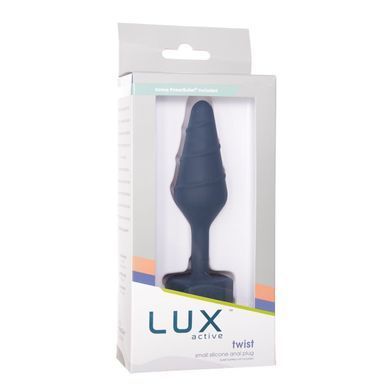 Анальна пробка Lux Active Twist Plug Small Blue (м'яте паковання!!!), Синій, S