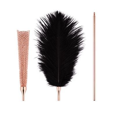 Лоскітка з металевим флогером Rosy Gold - Feather Tickler & Whip SX3909 фото Купити Лоскітка з металевим флогером Rosy Gold - Feather Tickler & Whip  Rosy Gold (Нідерланди) 1 839 грн