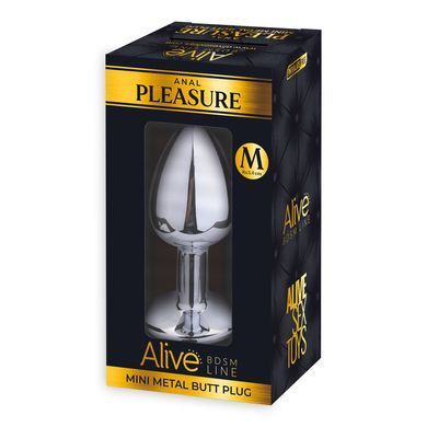 Металева анальна пробка з кристалом Alive Mini Metal Butt Plug Black M SO6000 фото Купити Металева анальна пробка з кристалом Alive Mini Metal Butt Plug Red L  Alive  553 грн