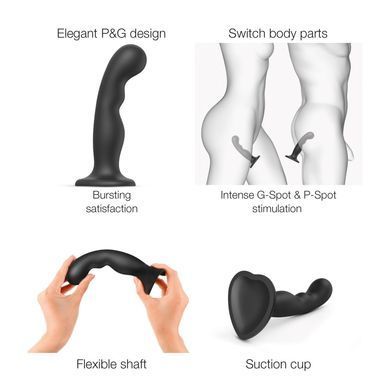 Насадка для страпона Strap-On-Me Dildo Plug P&G Black S SO9000 фото Купити Насадка для страпона Strap-On-Me Dildo Plug P&G Black S  Strap-On-Me (Франція) 1 690 грн