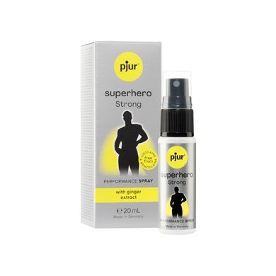 Спрей-пролонгатор pjur Superhero Strong Spray 20 ml, з екстрактом імбиру, без анестетиків PJ12920 фото Купити Спрей-пролонгатор pjur Superhero Strong Spray 20 ml, з екстрактом імбиру, без анестетиків  Pjur (Люксембург) 905 грн