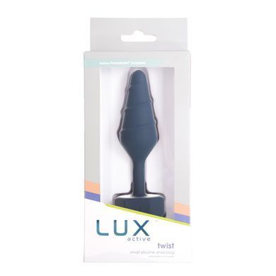 Анальна пробка Lux Active Twist Plug Small Blue (м'яте паковання!!!), Синій, S