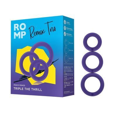 Набір ерекційних кілець Romp Remix Trio, дуже еластичні, діаметри 2; 2,5 та 2,9 см SX0538 фото Купити Набір ерекційних кілець Romp Remix Trio, дуже еластичні, діаметри 2; 2,5 та 2,9 см  Romp (Німеччина) 738 грн