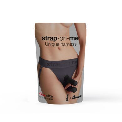 Трусики для страпона Strap-On-Me HARNAIS LINGERIE UNIQUE, One Size, серые SO9613 фото Купить   Strap-On-Me  2 532 грн