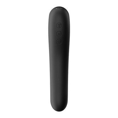 Вакуумный стимулятор с вибрацией Satisfyer Dual Kiss Black SO6114 фото Купить   Satisfyer (Німеччина) 2 217 грн