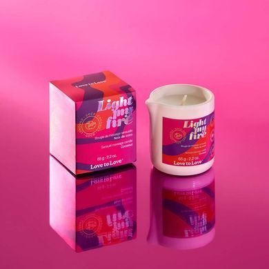 Массажная свеча Love To Love LIGHT MY FIRE Coconut (65 мл) SX2283 фото Купить   Love To Love (Франція) 831 грн