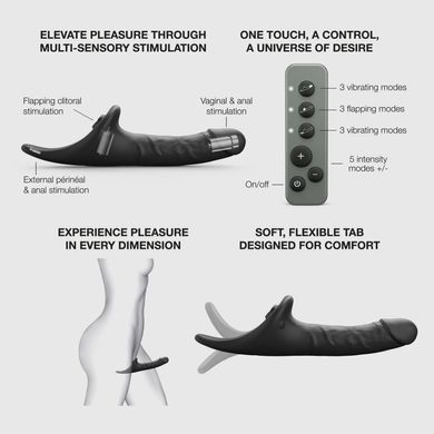 Вібронасадка для страпону з вакуумною стимуляцією Strap-On-Me Multi Orgasm Realistic Dildo M Black SX4035 фото Купити Вібронасадка для страпону з вакуумною стимуляцією Strap-On-Me Multi Orgasm Realistic Dildo M Black  Strap-On-Me  7 099 грн
