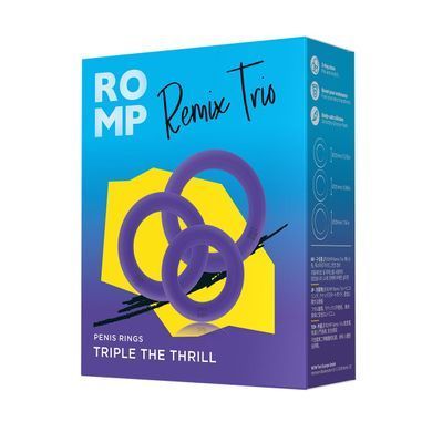 Набір ерекційних кілець Romp Remix Trio, дуже еластичні, діаметри 2; 2,5 та 2,9 см SX0538 фото Купити Набір ерекційних кілець Romp Remix Trio, дуже еластичні, діаметри 2; 2,5 та 2,9 см  Romp (Німеччина) 738 грн