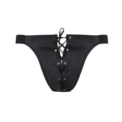 Чоловічі сліпи на шнурівці Passion 044 SLIP BEN L/XL Black, екошкіра, люверси SO7603 фото Купити Чоловічі сліпи на шнурівці Passion 044 SLIP BEN L/XL Black, екошкіра, люверси  Passion (Польща) 1 393 грн