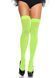 Плотные неоновые чулки Leg Avenue Nylon Thigh Highs Neon Green, one size SO7984 фото 1