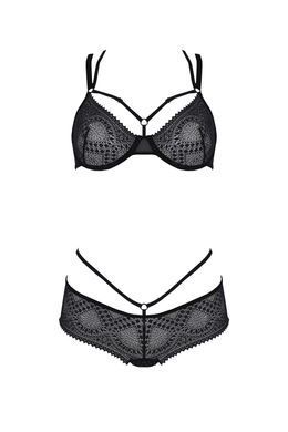 Комплект Passion DROSERA BIKINI black, L/XL, бюстгальтер і трусики-кюлоти SX0467 фото Купити Комплект Passion DROSERA BIKINI black, L/XL, бюстгальтер і трусики-кюлоти  Passion (Польща) 3 224 грн