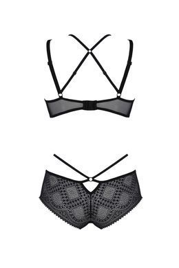 Комплект Passion DROSERA BIKINI black, L/XL, бюстгальтер і трусики-кюлоти SX0467 фото Купити Комплект Passion DROSERA BIKINI black, L/XL, бюстгальтер і трусики-кюлоти  Passion (Польща) 3 224 грн