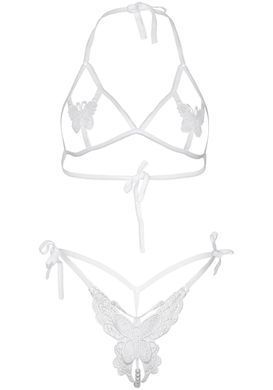 Еротичний комплект з відкритою чашкою Leg Avenue Open cup bra and pearl panty One Size White SO9155 фото Купити Еротичний комплект з відкритою чашкою Leg Avenue Open cup bra and pearl panty One Size Black  Leg Avenue (США) 1 644 грн