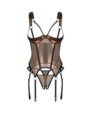 Корсет Obsessive Soranna cupless corset & crotchless thong 2XL/3XL SX3623 фото Купити Корсет Obsessive Soranna cupless corset & crotchless thong 2XL/3XL  Obsessive (Польща) 2 399 грн