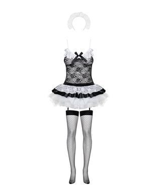 Еротичний костюм покоївки зі спідницею Obsessive Housemaid 5 pcs costume L/XL, чорно-білий, топ з пі SO7279 фото Купити Еротичний костюм покоївки зі спідницею Obsessive Housemaid 5 pcs costume L/XL, чорно-білий, топ з пі  Obsessive  3 539 грн