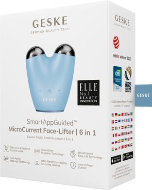 Мікрострумовий підтягувач шкіри обличчя GESKE MicroCurrent Face-Lifter 6в1 white HB0138 фото Купити Мікрострумовий підтягувач шкіри обличчя GESKE MicroCurrent Face-Lifter 6в1 white  GESKE 2 129 грн