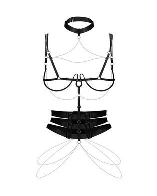 Портупея Obsessive Premisis Black harness S/M/L SX3117 фото Купити Портупея Obsessive Premisis Black harness S/M/L  Obsessive (Польща) 4 711 грн
