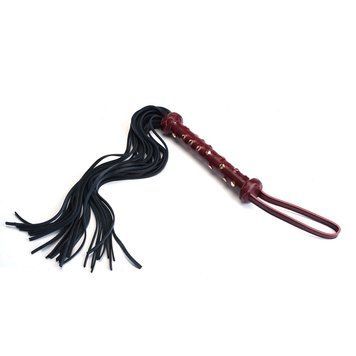 Флоггер Liebe Seele Wine Red Studded Flogger, натуральная кожа SO9466 фото Купить   Liebe Seele (Японія) 5 340 грн