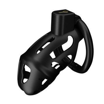 Клетка для пениса LOCKINK SEVANDA Naja-Cobra Chastity Cage Satin Black, 3 кольца разных размеров SX0872 фото Купить   LOCKINK (Китай) 720 грн