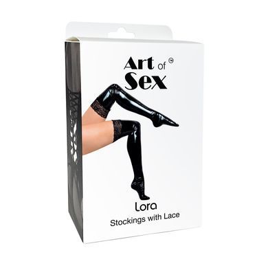Сексуальні вінілові панчохи Art of Sex - Lora з мереживом, розмір M, з ефектом голограми SX4499 фото Купити Сексуальні вінілові панчохи Art of Sex - Lora з мереживом, розмір M, з ефектом голограми  Art of Sex  653 грн