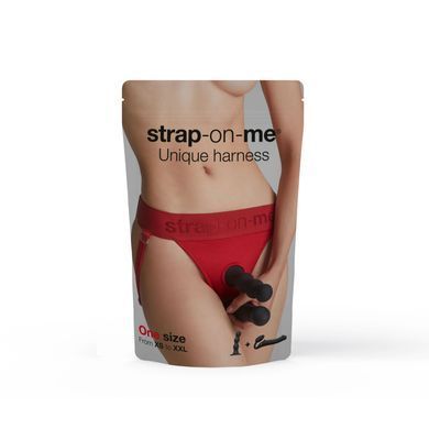 Трусики для страпона Strap-On-Me HARNAIS LINGERIE UNIQUE, One Size, красные SO9614 фото Купить   Strap-On-Me (Франція) 2 531 грн
