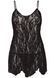 Сорочка беби-долл Leg Avenue Rose Lace Flair Chemise Black, Queen Size SO9102 фото 2