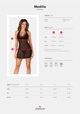 Пеньюар Obsessive Medilla chemise & thong XS/S SO9052 фото Купить Пеньюар Obsessive Medilla chemise & thong XS/S  Obsessive  1 908 грн