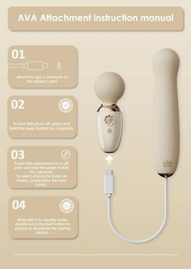 Пульсатор Zalo &ndash; AVA Attachment Ivory White для смарт-вібромасажера Zalo &ndash; AVA SX0709 фото Купити Пульсатор Zalo &ndash; AVA Attachment Ivory White для смарт-вібромасажера Zalo &ndash; AVA  Zalo (США) 1 662 грн