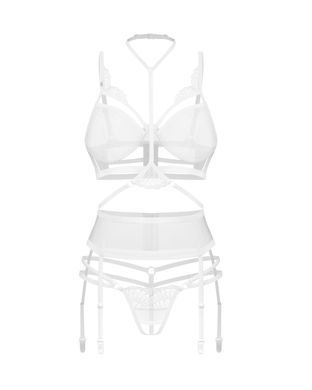 Комплект Obsessive Premisis White 3-pcs crotchless set S/M SX3118 фото Купити Комплект Obsessive Premisis White 3-pcs crotchless set S/M  Obsessive (Польща) 3 852 грн