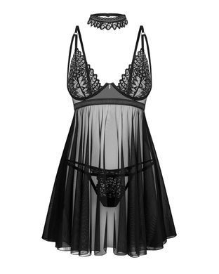 Бебі-дол Obsessive Donarella babydoll & thong XS/S SX1137 фото Купити Бебі-дол Obsessive Donarella babydoll & thong XS/S  Obsessive (Польща) 1 976 грн