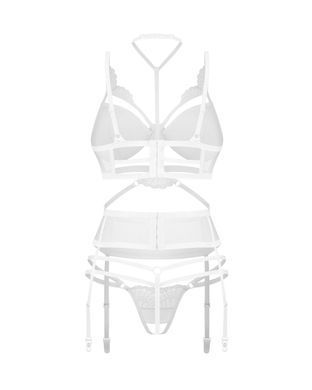 Комплект Obsessive Premisis White 3-pcs crotchless set S/M SX3118 фото Купити Комплект Obsessive Premisis White 3-pcs crotchless set S/M  Obsessive (Польща) 3 852 грн