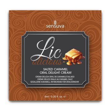 Пробник геля для минета Sensuva Lic-o-licious Salted Caramel (6 мл), маслянистый, без сахара SX0664 фото Купить   Sensuva (США) 91 грн