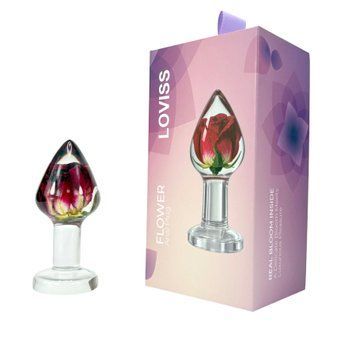 Розкішна анальна пробка Loviss Rose Anal Plug зі справжньою трояндою всередині SX3987 фото Купити Розкішна анальна пробка Loviss Rose Anal Plug зі справжньою трояндою всередині  Loviss (США) 1 329 грн