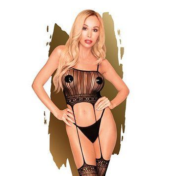 Бодистокинг с топом и чулками на подвязках Penthouse - Sex Dealer Black S/L SO4394 фото Купить   Penthouse (Німеччина) 609 грн